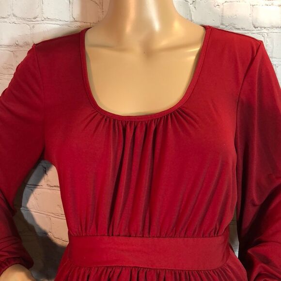 Motherhood Maternity Empire Waist Peasant Blouse L - Picture 2 of 8